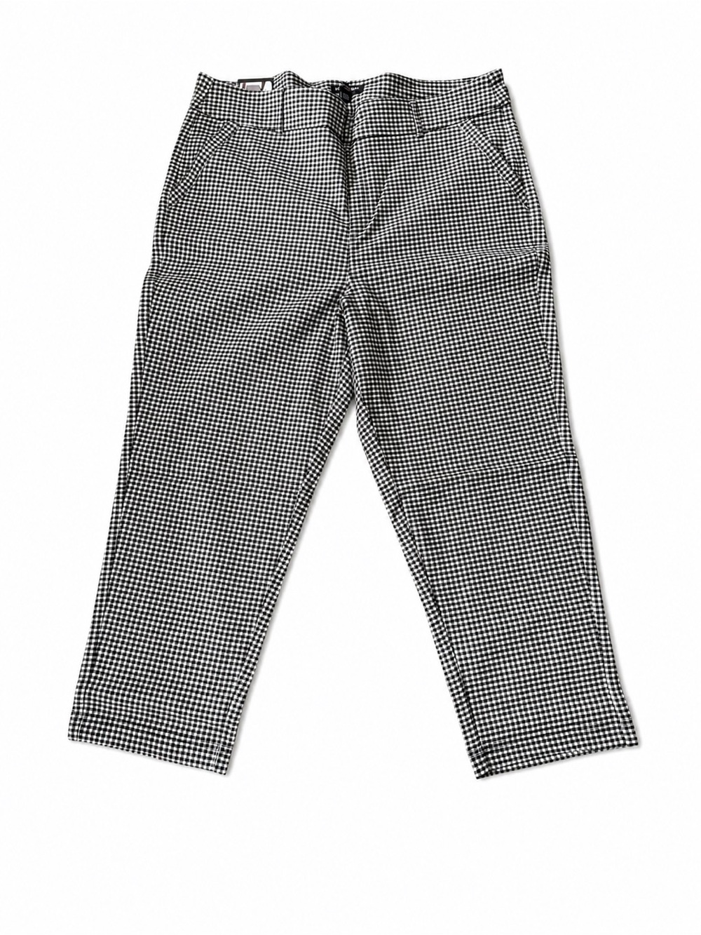 Mario Serrani Black & White Houndstooth Cropped Pants - Picture 4 of 5